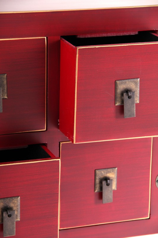 ️ Aparador Chino Oriental 8 Cajones Rojo IX50036 | ️ Nuryba
