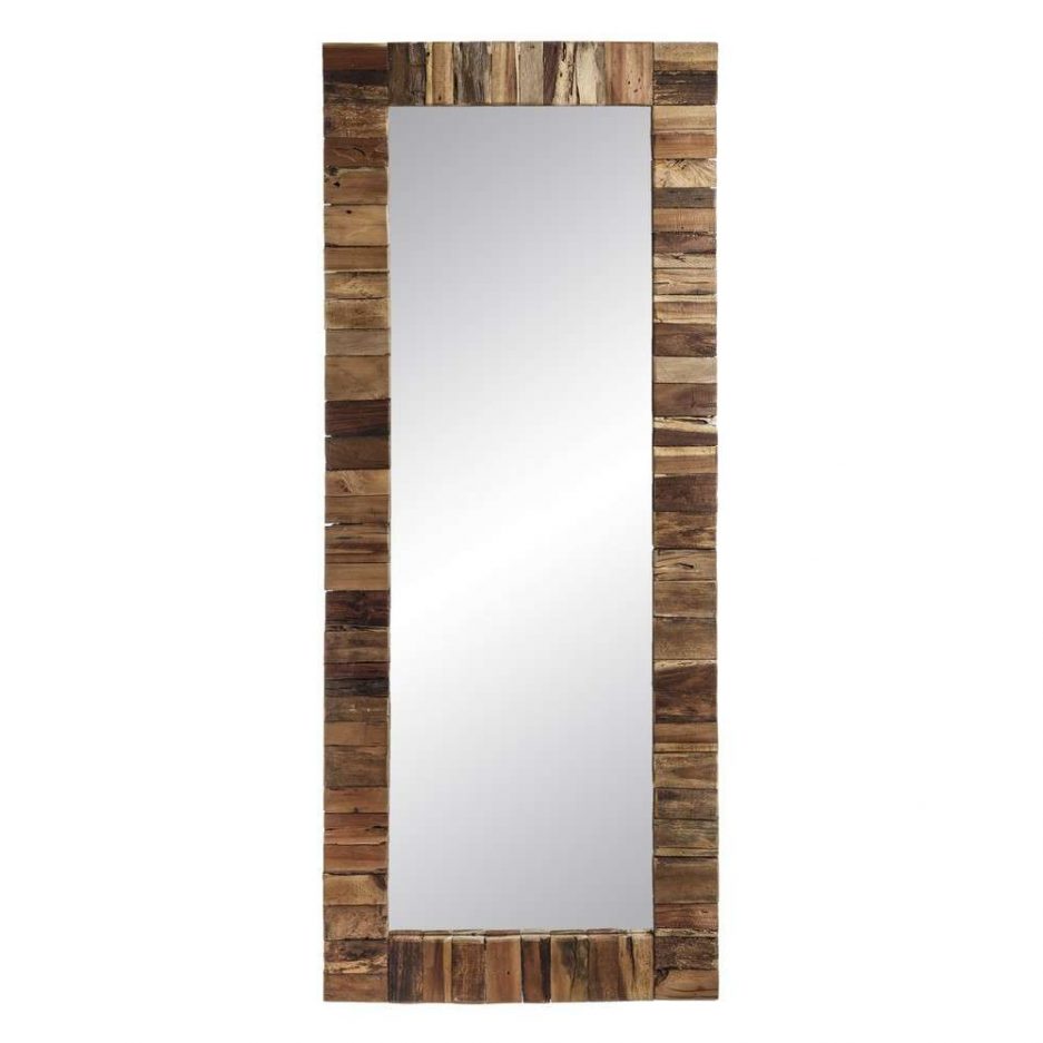 Espejo recibidor pared madera 170 cm IX106873