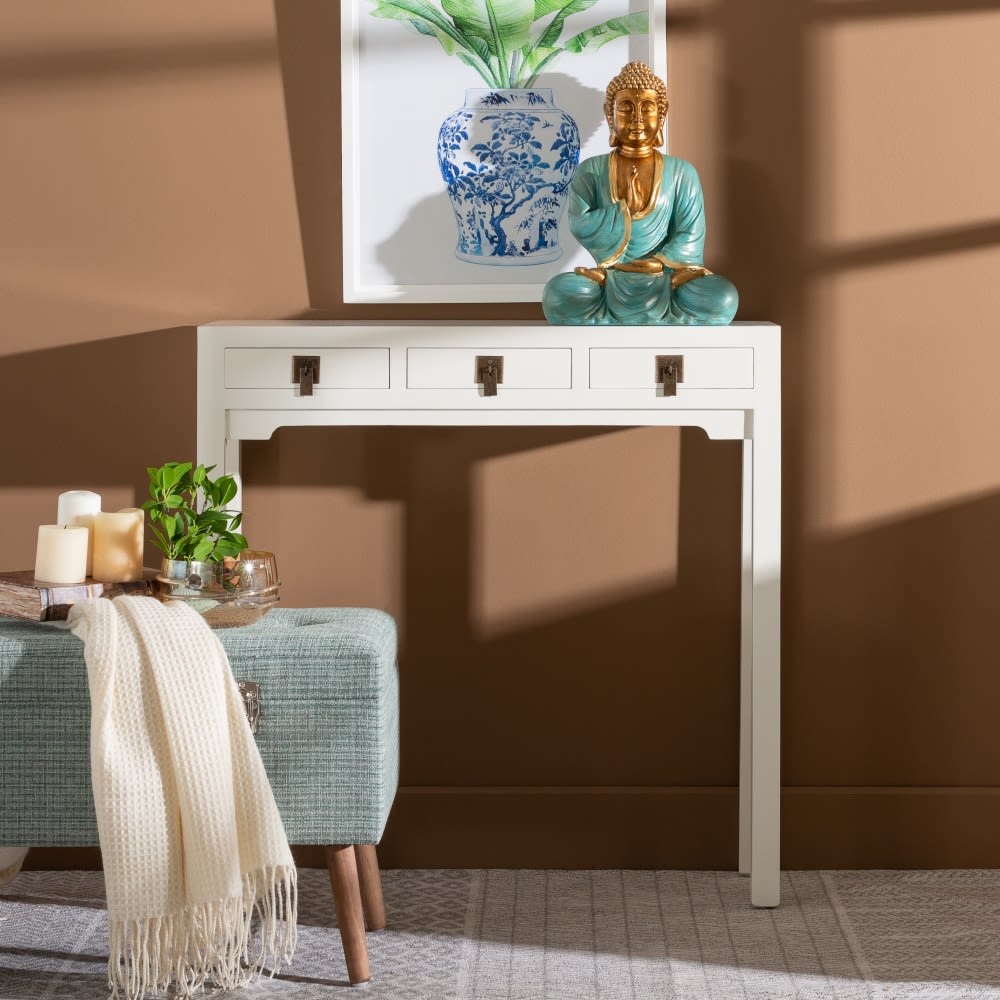 ️ Consola china Hangzhou 3 cajones blanca IX151190 | ️ Nuryba