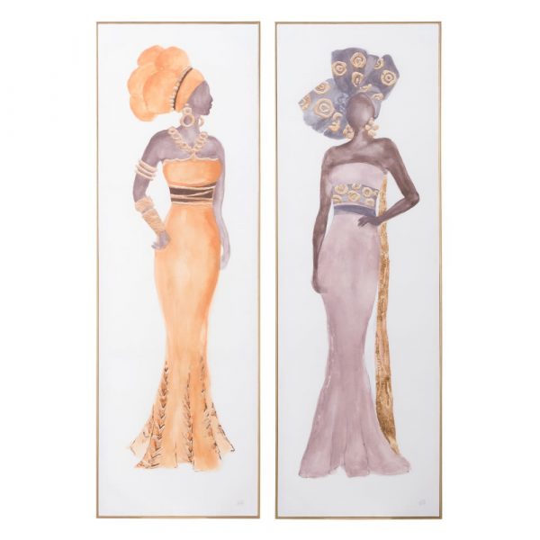 Juego de cuadros mujeres africanas 150 cm IX151681