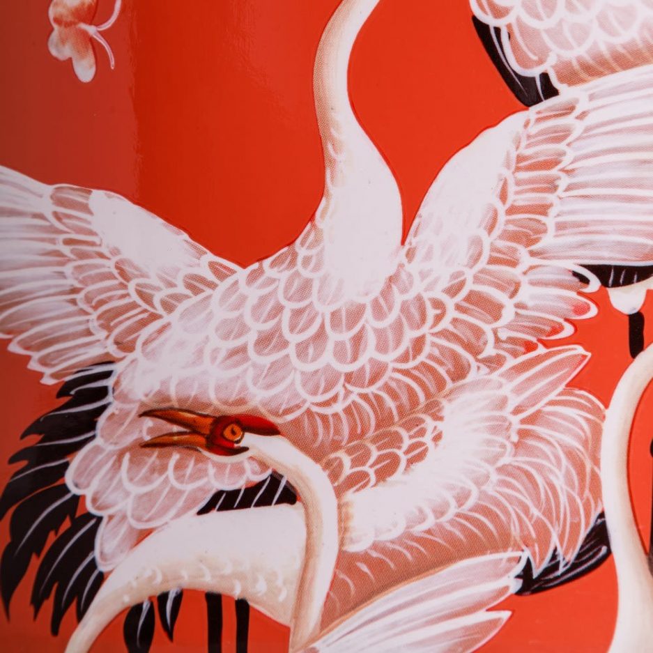 Jarrón chino decorativo naranja Shiyan 42 cm IX151893