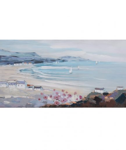 Cuadro pintura paisaje marinero playa 120 cm IX152698