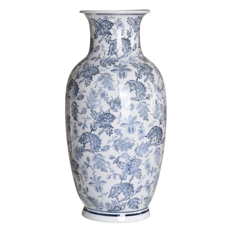 ️ Jarrón chino oriental blanco azul Huangmei 68 cm IX154085 | ️ Nuryba