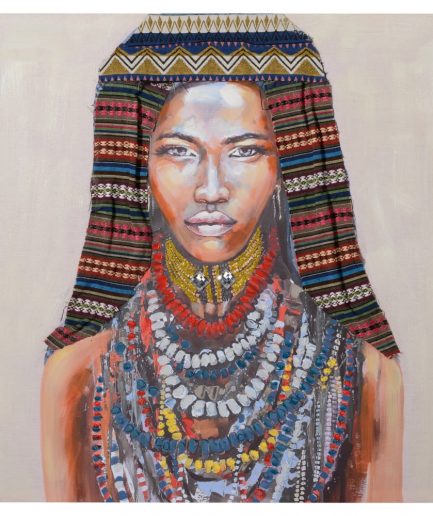 Cuadro mujer africana 80 cm IX154367