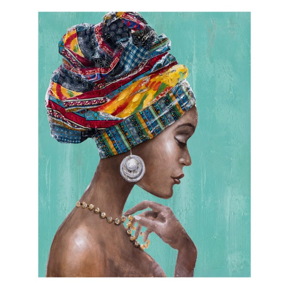 Cuadro África mujer africana 100 cm IX600413