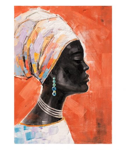 Pintura africana cuadro mujer 100 cm IX600417