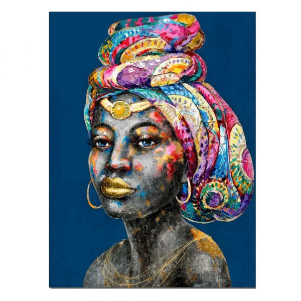 Cuadro mujer africana 100 cm IX600749