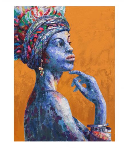 Cuadro pintura mujer africana 100 cm IX600751