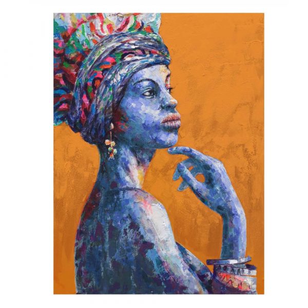 Cuadro pintura mujer africana 100 cm IX600751