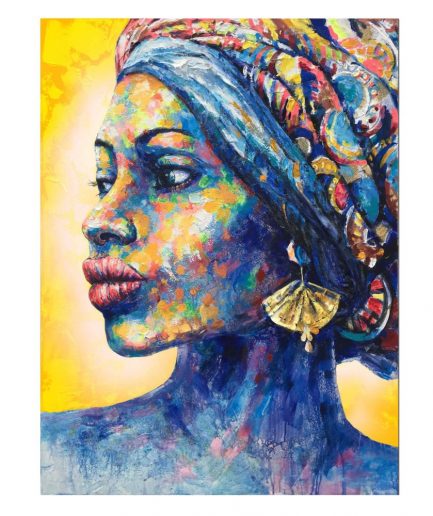 Cuadro pintura mujer africana 100 cm IX600752